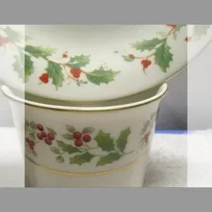 Kitchen Tienshan Poinsettia Ribbons Fine China Replacement Tea